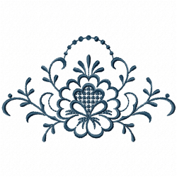 Flowers And Tree Embroidery Design 8